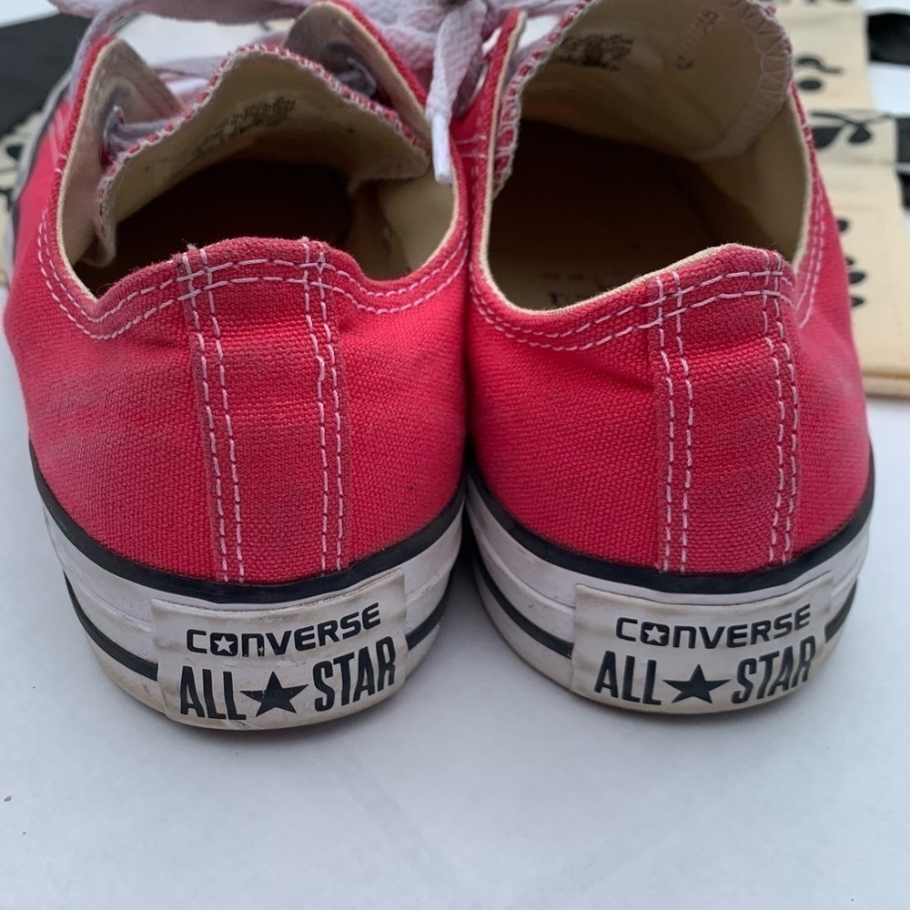 Converse all star hot pink low top canvas Sneaker women’s 6 shoes skater - Picture 4 of 9